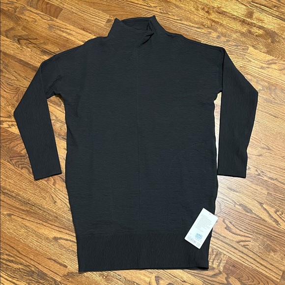lululemon athletica Dresses & Skirts - NWT Lululemon Call for Cozy dress Black Ribbed Long Sleeve 
LL24